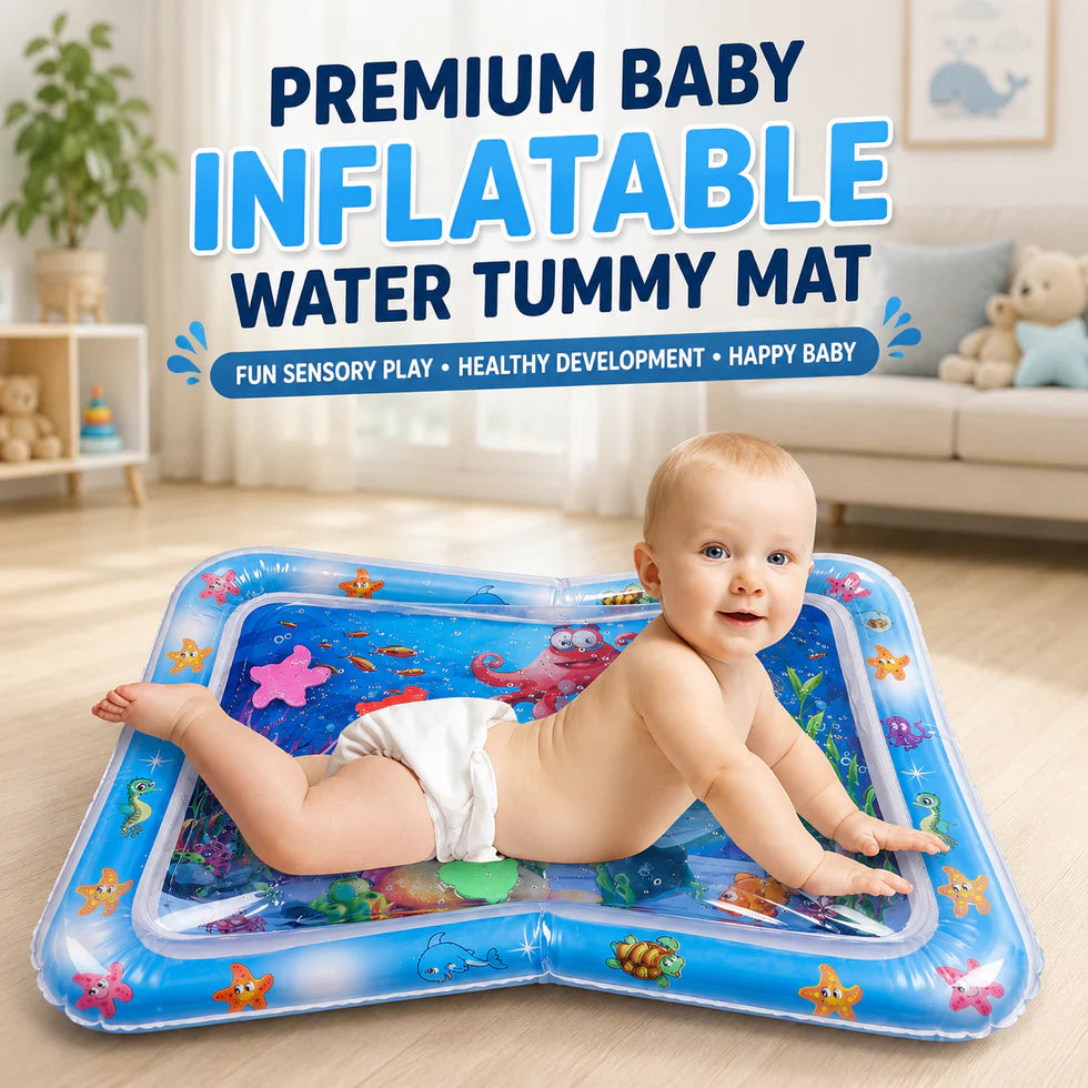 Premium Baby Inflatable Water Tummy Time Mat (Blue | XX-01)
