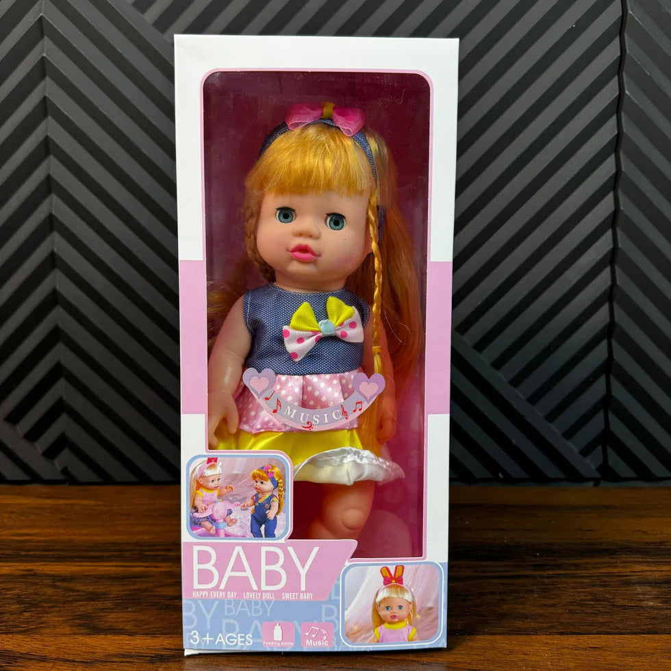 Baby Doll Happy Every Day with Feeding Bottle & Music (8933A) (1)