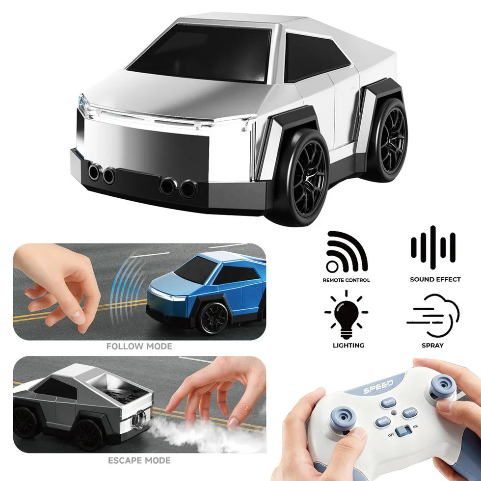 Mini RC Cyber Truck – Smart Racing Induction Car with Lights & Sound (358-9)